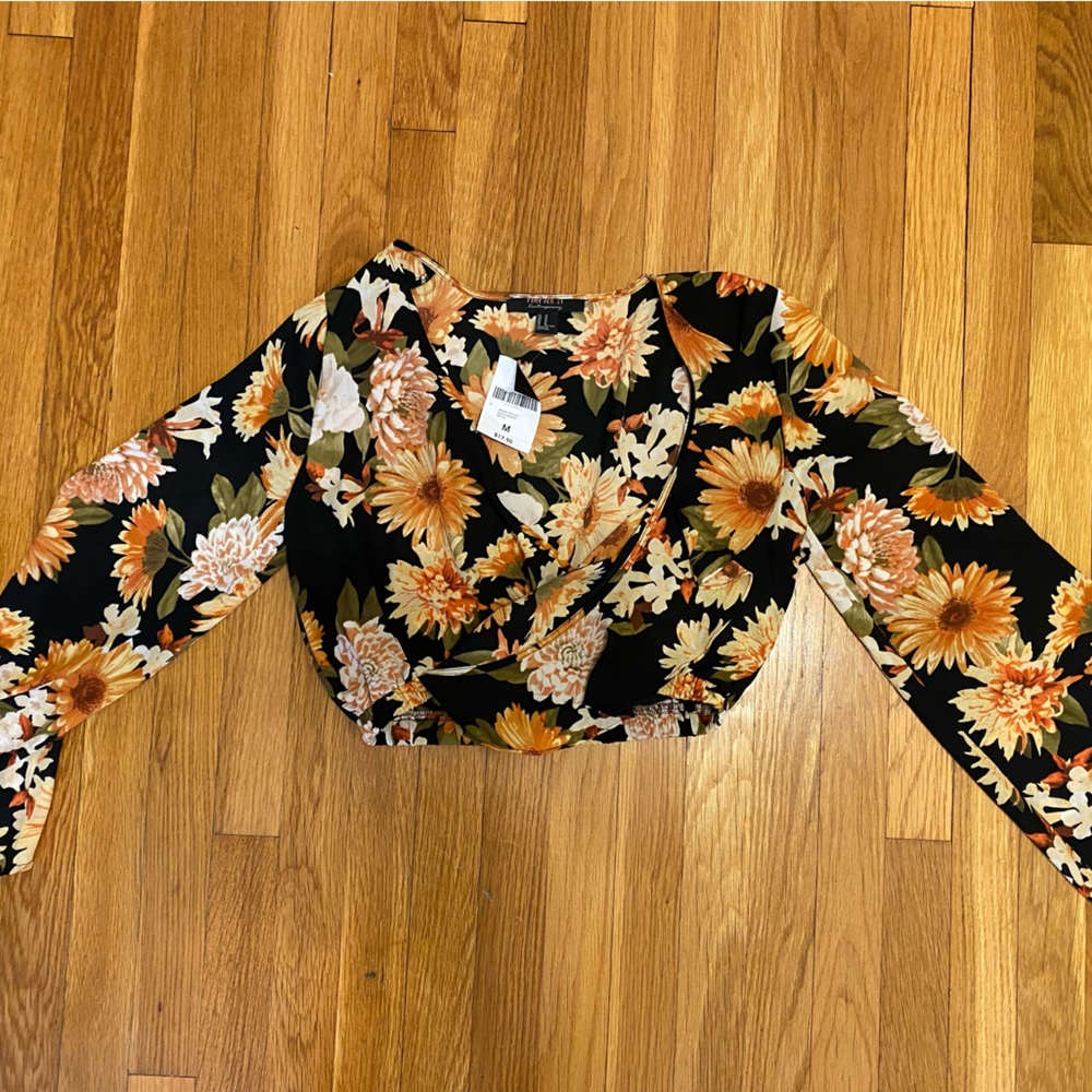 Forever 21 sunflower crop top